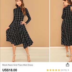 ⭐️Mock Neck Midi Dress